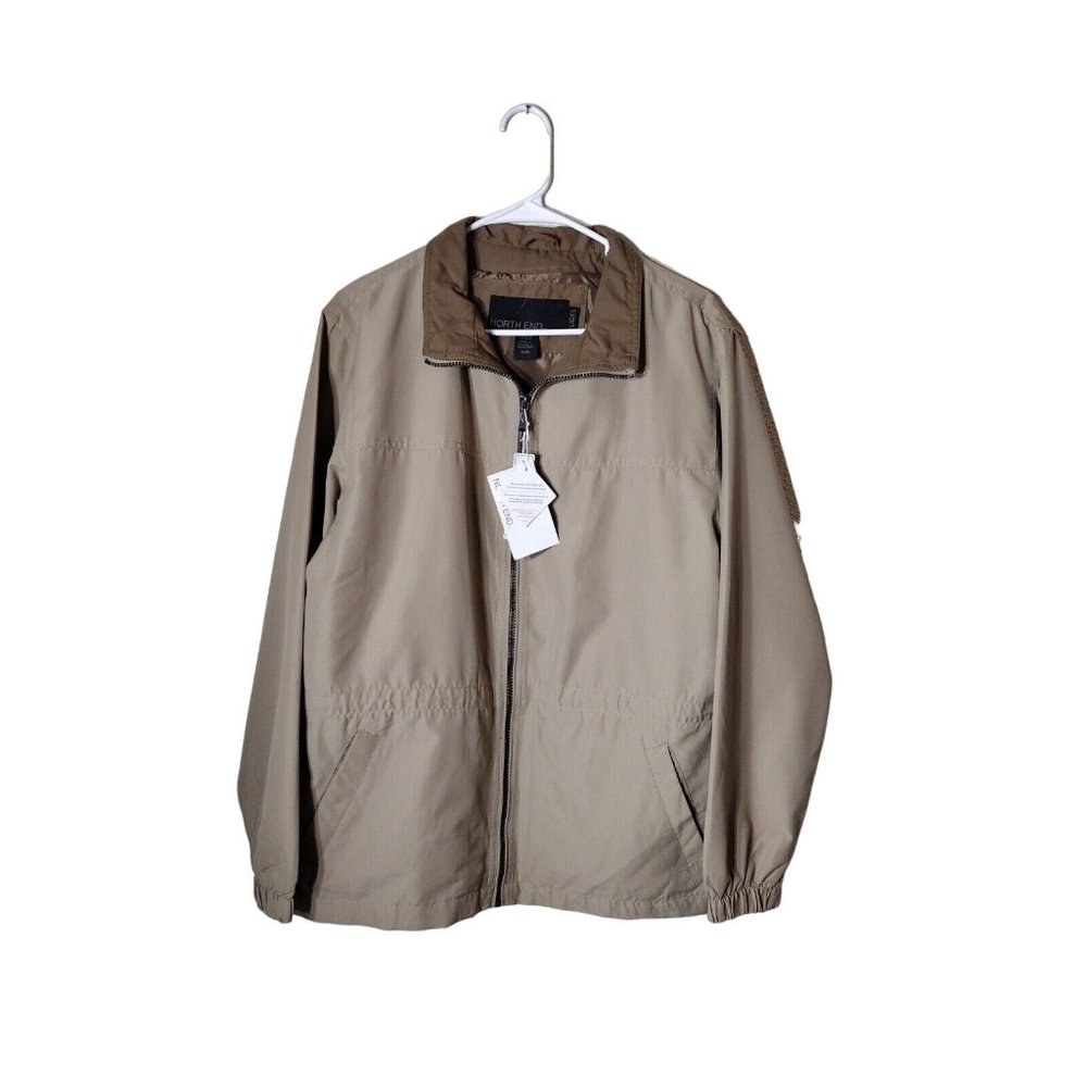 North End Jacket Womens Medium Pockets Drawstring Waist Full Zip Utility Fall